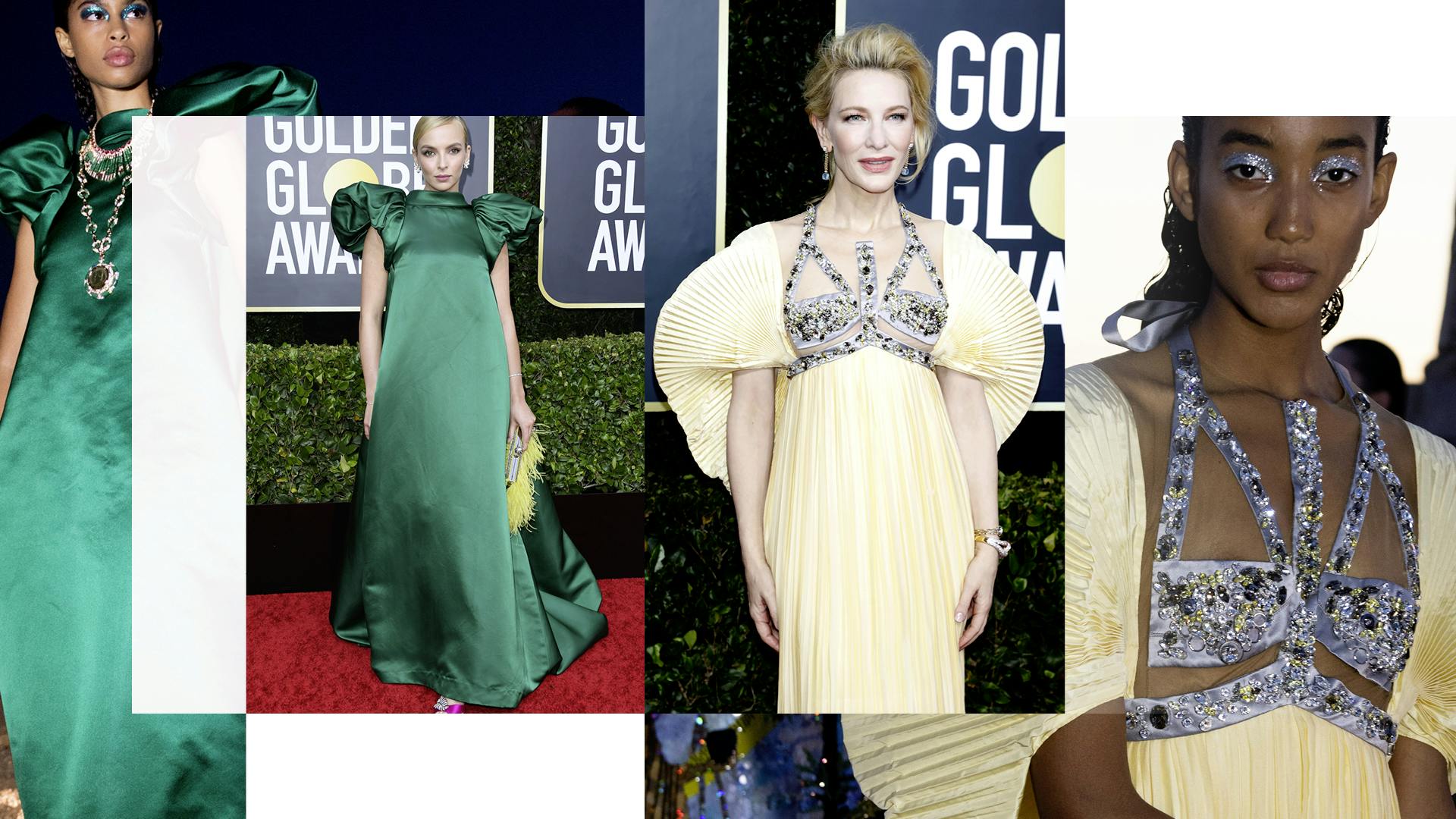 Glenn close hotsell golden globes dress